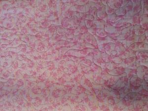 Janet's pink quilt quilting detail