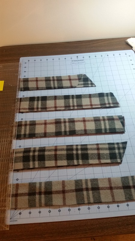 cutting shirts into strips