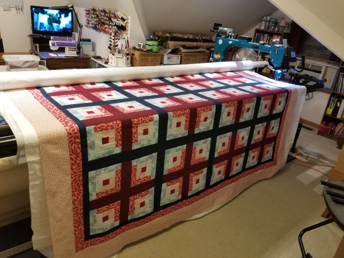 log cabin - on the frame